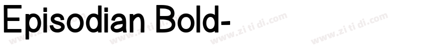 Episodian Bold字体转换